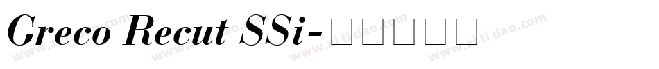Greco Recut SSi字体转换
